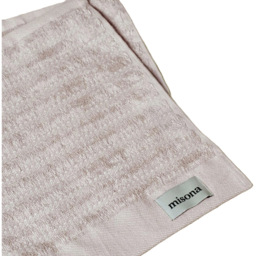 Misona Organic Cotton Light Grey Face Cloth 2 Pack - Size: 30 x 30cm - Silver - Wilko