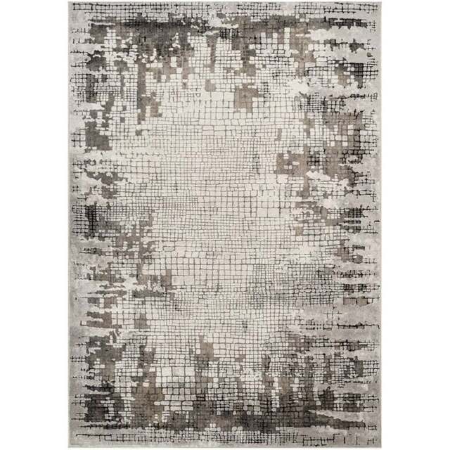 Mayfair Living Room Area Rug Metallic Sheen Contemporary Modern Croc Design - Grey 120cm x 170cm - Size: 170 x 120 x 0.7cm - Desire Rugs - Wilko - image 1