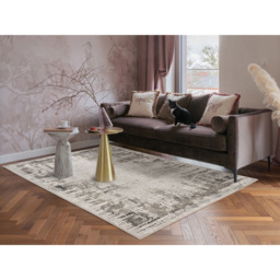 Mayfair Living Room Area Rug Metallic Sheen Contemporary Modern Croc Design - Grey 120cm x 170cm - Size: 170 x 120 x 0.7cm - Desire Rugs - Wilko - thumbnail 3