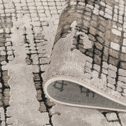 Mayfair Living Room Area Rug Metallic Sheen Contemporary Modern Croc Design - Grey 120cm x 170cm - Size: 170 x 120 x 0.7cm - Desire Rugs - Wilko - thumbnail 4