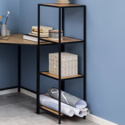 Florence Seaford 3 Shelf Black Metal Bookcase - Furniture To Go - Wilko