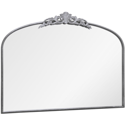 The Crown Arched Silver Metal Wall Mirror 102 x 80cm - MirrorOutlet - Wilko - thumbnail 4
