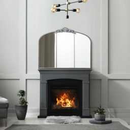 The Crown Arched Silver Metal Wall Mirror 102 x 80cm - MirrorOutlet - Wilko - thumbnail 6