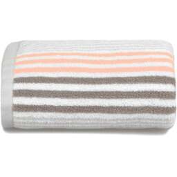 Allure Bath Fashions Striped Cotton Blush Pink Hand Towel - Size: 50 x 90cm - Wilko