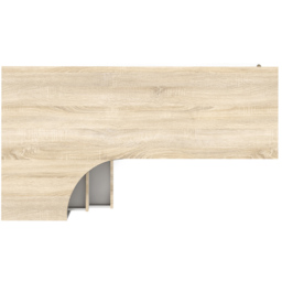 Florence 2 Drawer Storage Desk White and Oak - Size: 81 x 145.1 x 75.8cm - Furniture to Go - Wilko - thumbnail 6