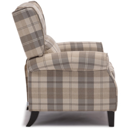 Furniture Online Eaton Beige Wing Back Checkered Recliner Chair - Size: 102 x 79.5 x 88cm - Wilko - thumbnail 5