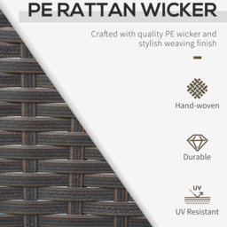 Outsunny 2 Seater Orange PE Rattan Bistro Set - Wilko - thumbnail 6