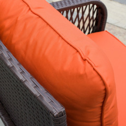 Outsunny 2 Seater Orange PE Rattan Bistro Set - Wilko - thumbnail 4