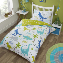 Rapport Home Roarsome Toddler Multicolour Reversible Duvet Cover Set - Wilko - thumbnail 1