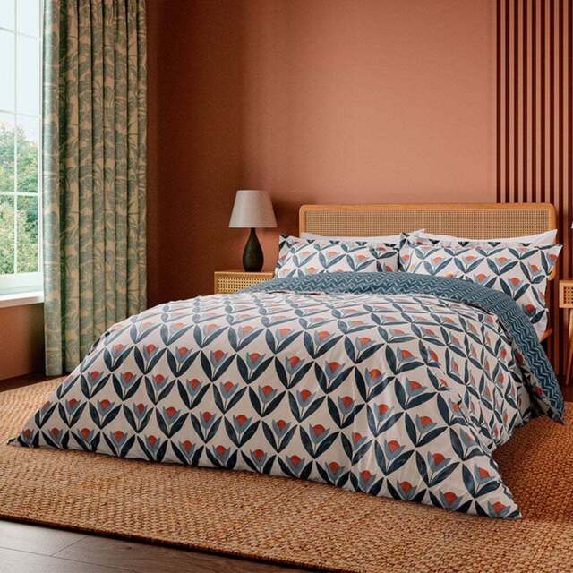 Scion Tulip Trellis Double Navy Duvet Set - Wilko - image 1