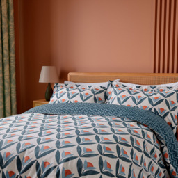 Scion Tulip Trellis Double Navy Duvet Set - Wilko - thumbnail 5