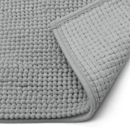 Mayfair Grey Shaggy Noodle Bath Mat 50 x 80cm - Silver - Wilko - thumbnail 7