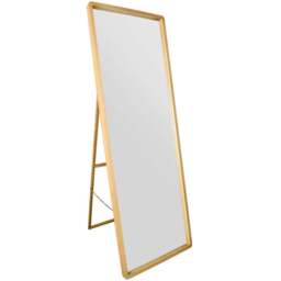 The Naturalis Solid Oak Rounded Corner Cheval Mirror 170 x 58cm - Cream - MirrorOutlet - Wilko - thumbnail 1