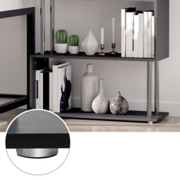 Portland Black S Shaped Shelf Unit - Size: 80 x 30 x145cm - Wilko - thumbnail 6
