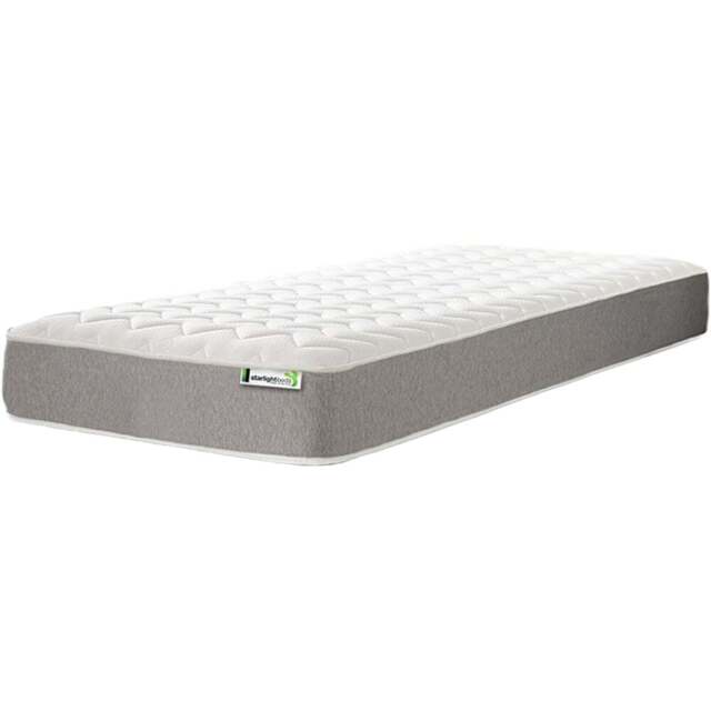 Starlight Beds European Single Grey Zig Zag Hybrid Memory Foam and Open Coil Spring Mattress - Wilko - image 1