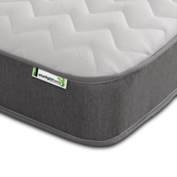 Starlight Beds European Single Grey Zig Zag Hybrid Memory Foam and Open Coil Spring Mattress - Wilko - thumbnail 4