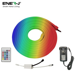 ENER-J Smart RGB Neon Flex Kit 3m - White - Wilko - thumbnail 4