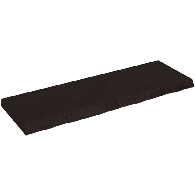 vidaXL 120cm Dark Brown Foldable Floating Wall Shelf - Size: 6 x 120 x 40cm - Wilko - image 1