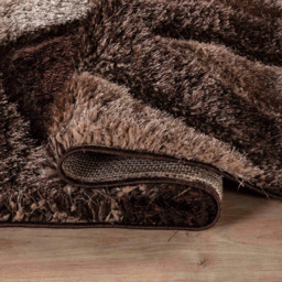 Desire Rug Modern Bronze Swirl Shimmer Soft Shaggy Area Rug 200 x 290cm - Desire Rugs - Wilko - thumbnail 4