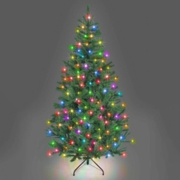 Shatchi Green Multicolour LED Pre Lit Alaskan Pine Artificial Christmas Tree 7ft - Wilko - thumbnail 3