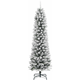 vidaXL Pre-Lit Warm White LED and Pink Baubles White Artificial Christmas Tree with Stand 4.9ft - Wilko - thumbnail 4
