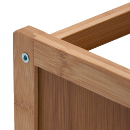 Living and Home 3 Shelf Brown Bamboo Desktop Bookshelf with Guardrail - Wilko - thumbnail 6