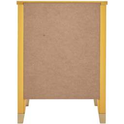 Palazzi 2 Drawer Mustard Wide Bedside Table - Yellow - Wilko - thumbnail 5