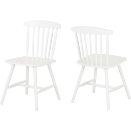 Seconique Emery Set of 2 White Dining Chair - Wilko - thumbnail 3