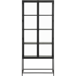 Florence Seaford 2 Door 4 Shelf Black Metal Display Cabinet - Furniture To Go - Wilko - thumbnail 4