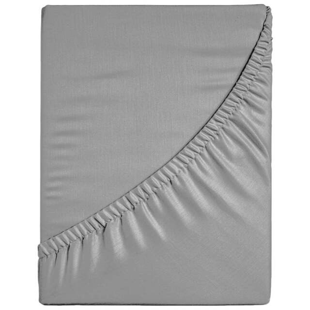 Sweet Dreams Percale Single Grey Fitted Sheet - Wilko - image 1