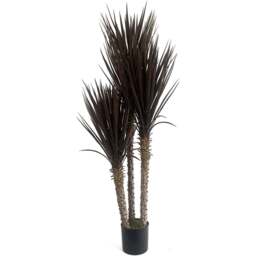 Botanik Dark Red and Brown Yukka Artificial Tree Plant 5ft - Size: 155 x 60 x 60cm - Wilko
