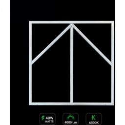ENER-J 40W 6500K Cool White LED Frame Panel Light with Blue Arrow 600 x 600mm 4 Pack - Size: 65 x 4 x 65cm - Wilko - thumbnail 7