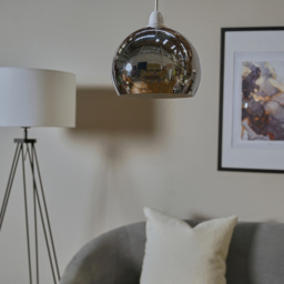 ValueLights Mini Arco Chrome Metal Pendant Shade - Size: 17 x 21.5 x 21.5cm - Silver - Wilko - thumbnail 6