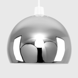 ValueLights Mini Arco Chrome Metal Pendant Shade - Size: 17 x 21.5 x 21.5cm - Silver - Wilko - thumbnail 4