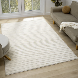 Desire Rugs Aya Cream Embossed Lines Rug 120 x 170cm - Wilko - thumbnail 3