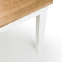 Julian Bowen Coxmoor 4 Seater Rectangular Dining Table Ivory and Oak - Cream - Wilko - thumbnail 7