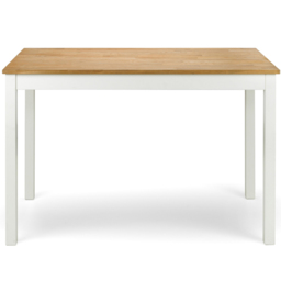 Julian Bowen Coxmoor 4 Seater Rectangular Dining Table Ivory and Oak - Cream - Wilko - thumbnail 4