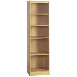 R White Cabinets 5 Shelf Brown Tall Bookcase - Size: 182.8 x 47.6 x 36.6cm - Wilko - thumbnail 3