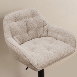 Florence Brooke Monza Beige Height Adjustable Swivel Bar Stool Set of 2 - Furniture To Go - Wilko - thumbnail 6