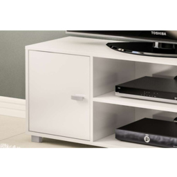 Covent Single Door 2 Drawer 2 Shelf White TV Unit - Size: 57 x 120 x 43cm - Birlea - Wilko - thumbnail 5