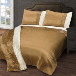 Intimates Perez Single Latte and Cream Duvet Set - Wilko