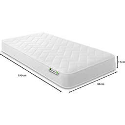 Starlight Beds Deluxe Single White Memory Foam with Spring Mattress - Wilko - thumbnail 7