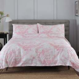 The Lyndon Company 2021 Toile De Jouy King Size Pink Duvet Cover - Wilko - thumbnail 1