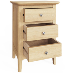 FWStyle Newark 3 Drawer Natural Lacquered Ash Chest of Drawers - Natural Ash - Wilko - thumbnail 5