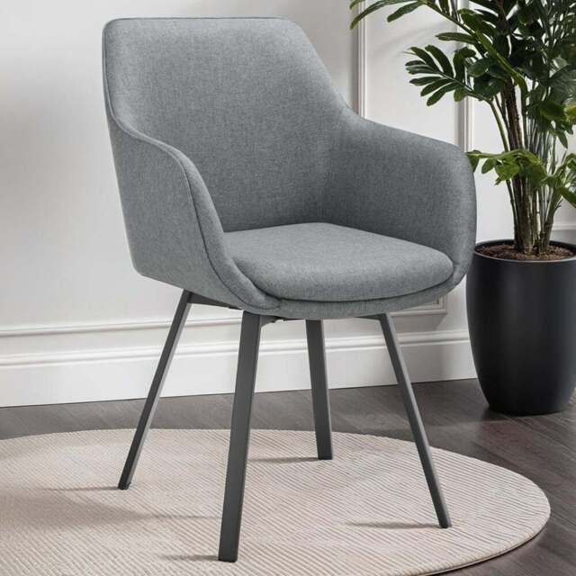 tectake Alicon Set of 4 Anthracite Dining Chair - Grey - Wilko - image 1