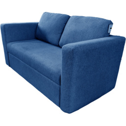 DS Living Brenta 2 Seater Navy Blue Woven Fabric Slide Out Sofa Bed with Storage - Wilko - thumbnail 4