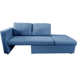 DS Living Brenta 2 Seater Navy Blue Woven Fabric Slide Out Sofa Bed with Storage - Wilko - thumbnail 6
