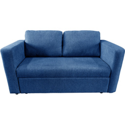 DS Living Brenta 2 Seater Navy Blue Woven Fabric Slide Out Sofa Bed with Storage - Wilko - thumbnail 3