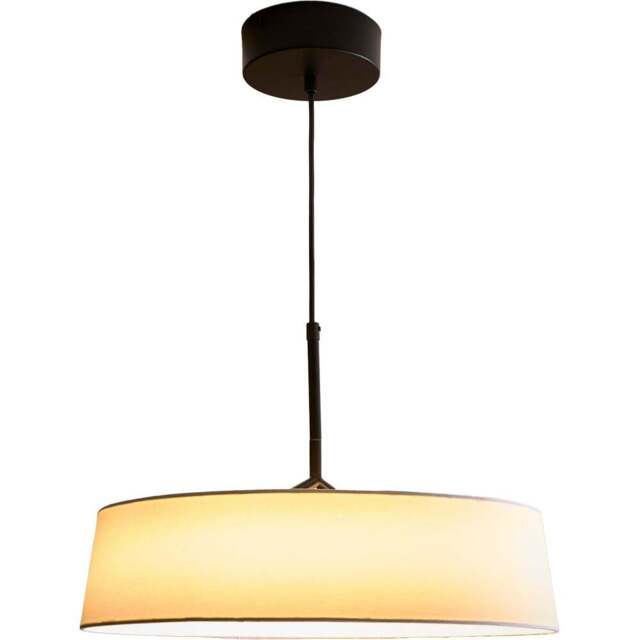 Kliving Luna White Shade Black LED Ceiling Light - Size: 50 x 40 x 40cm - Wilko - image 1