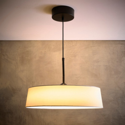 Kliving Luna White Shade Black LED Ceiling Light - Size: 50 x 40 x 40cm - Wilko - thumbnail 3